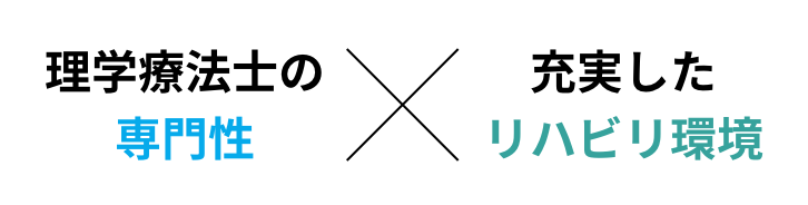 理学療法士の専門性 x 充実したリハビリ環境